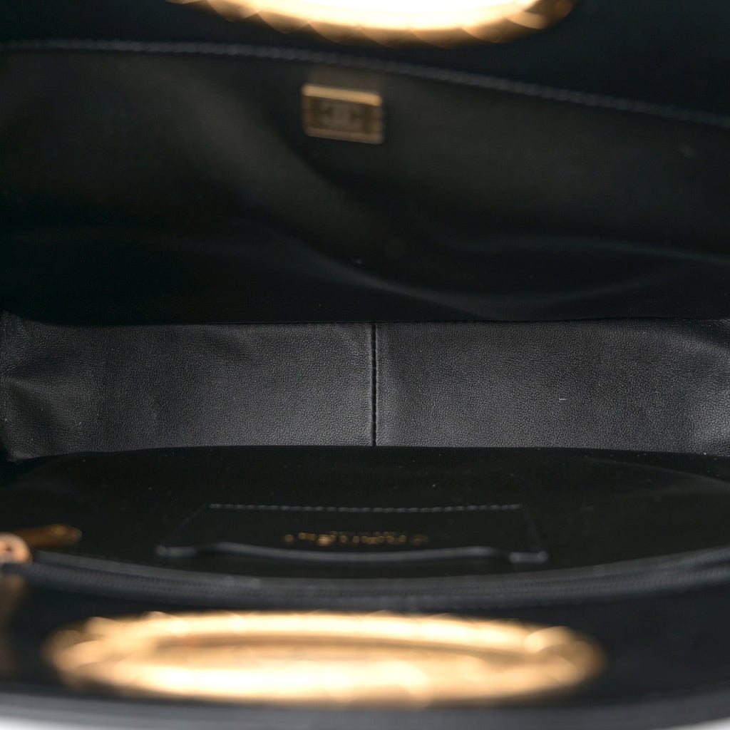 Lambskin Quilted Clutch Large Flap Bag Black