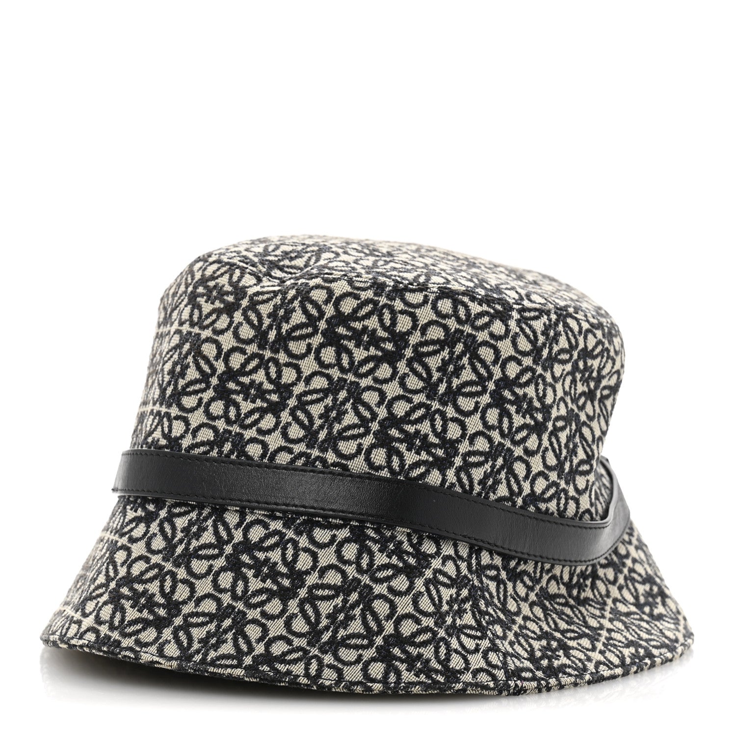 Jacquard Allover Anagram Bucket Hat 59 Ecru Blue