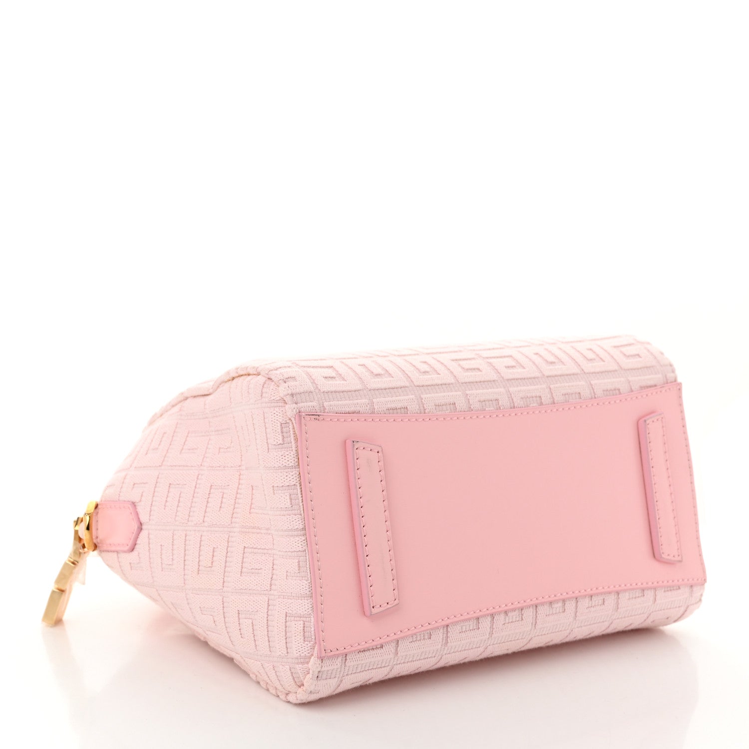 Canvas Jacquard Embroidered Calfskin 4G Mini Antigona Tender Pink