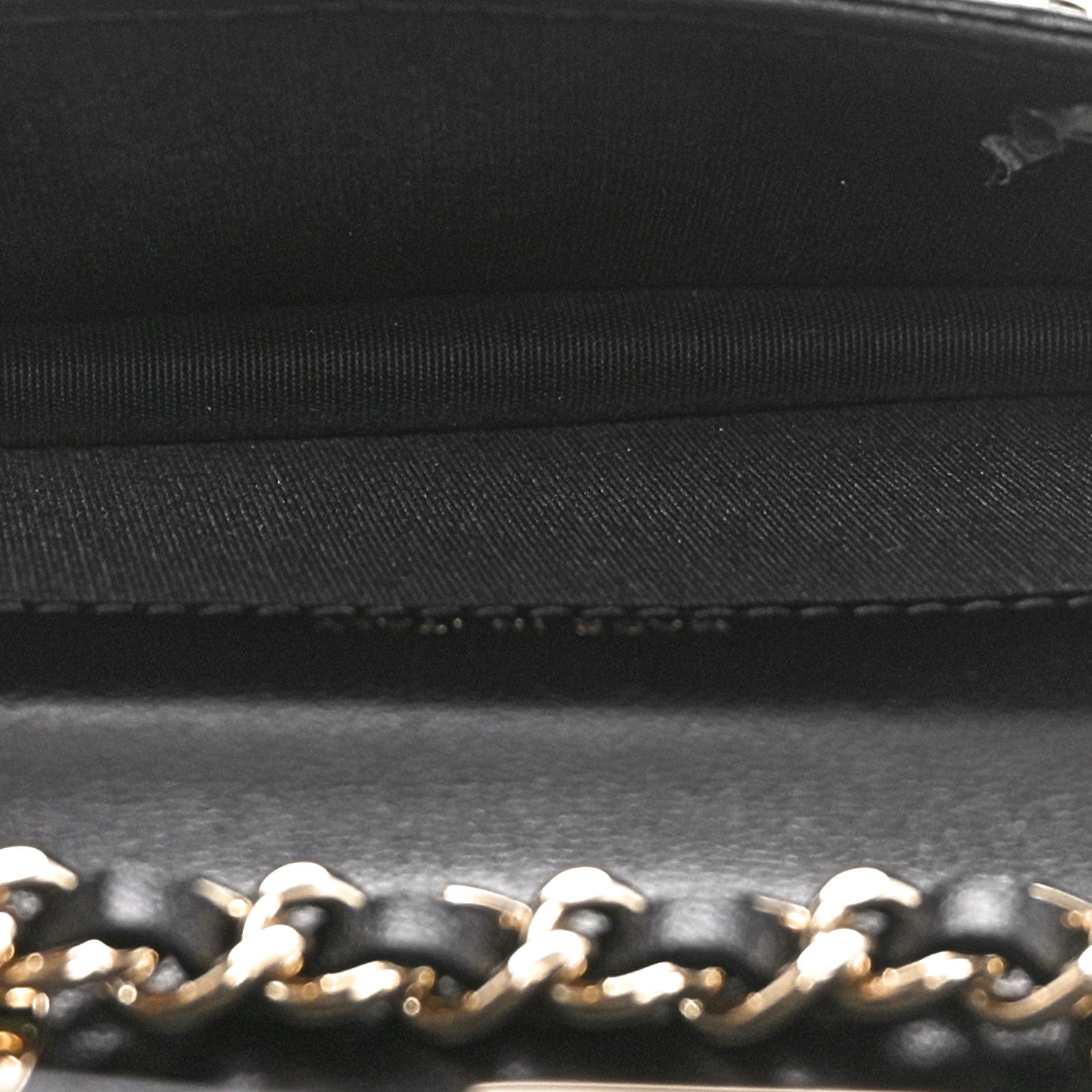 Lambskin Quilted Trendy CC  Holder On Chain Black