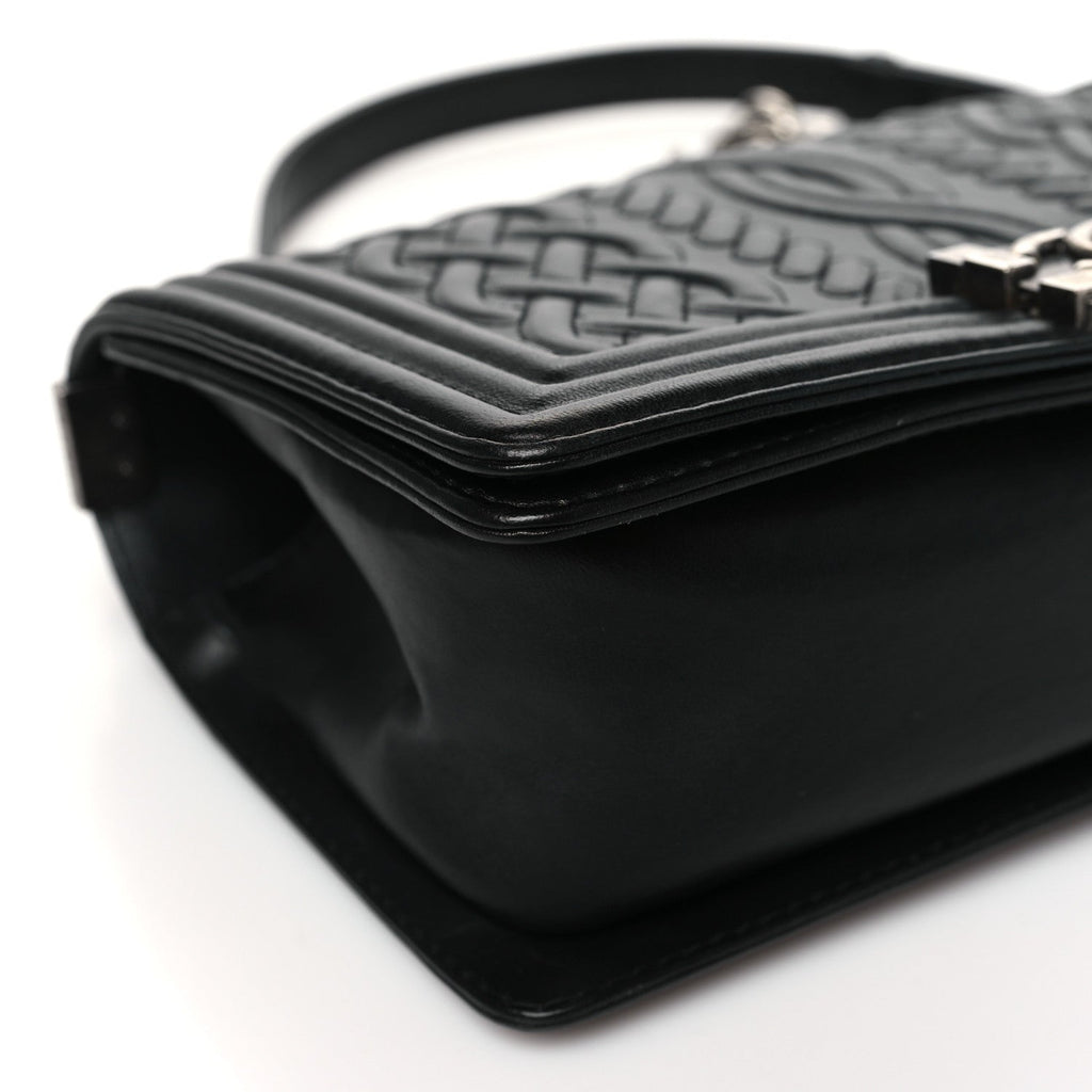 Lambskin Medium Celtic Boy Flap Black