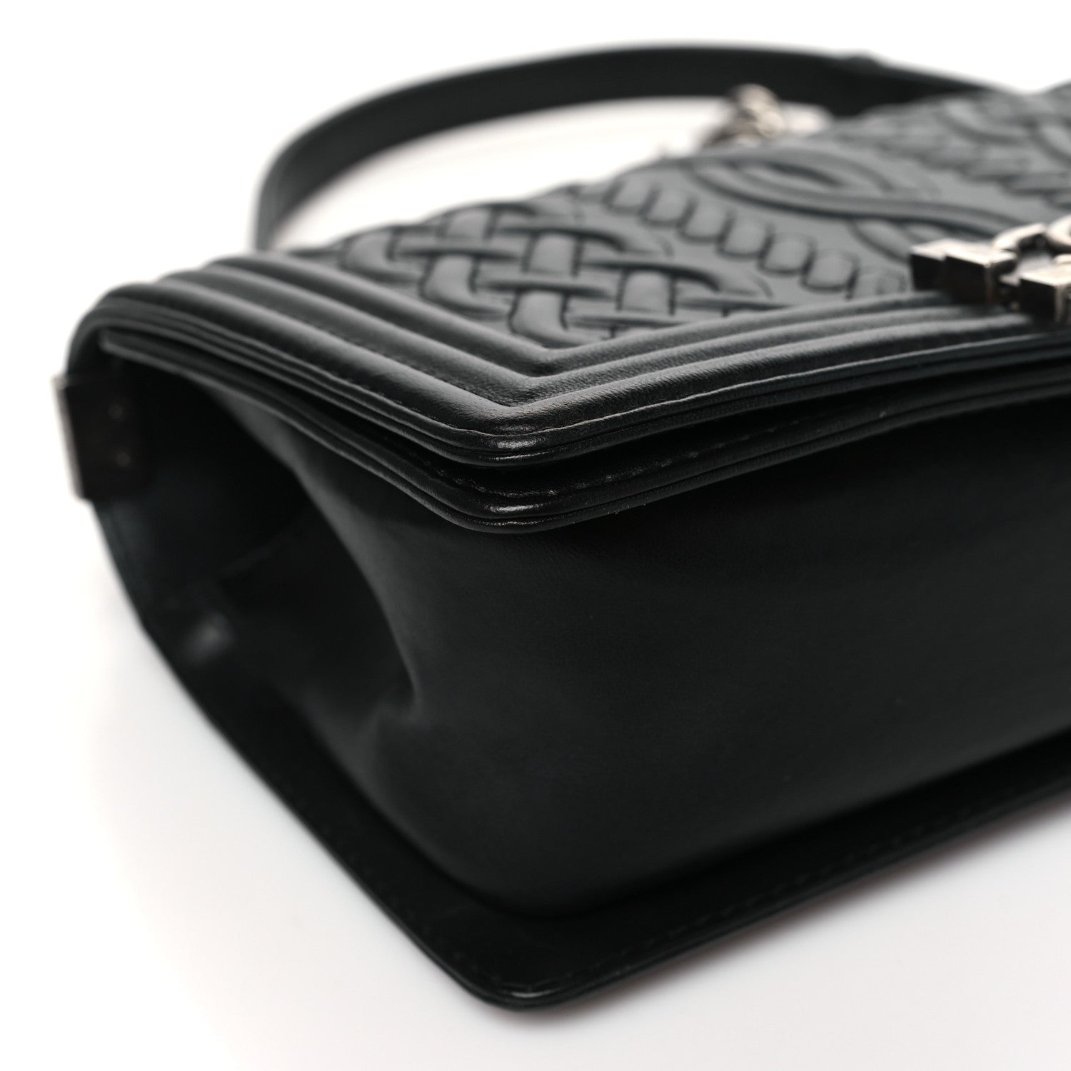 Lambskin Medium Celtic Boy Flap Black