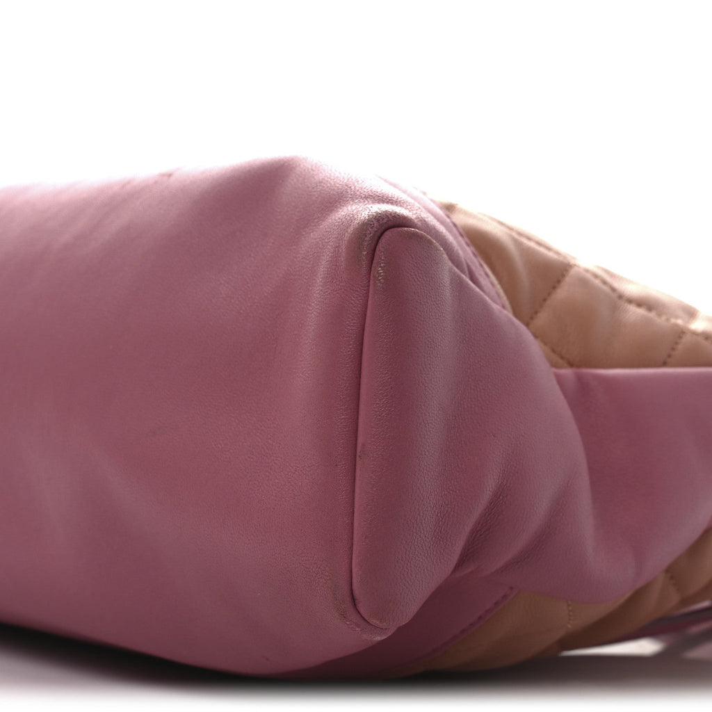 Lambskin Quilted Large 31 Shopping Bag Pink Beige