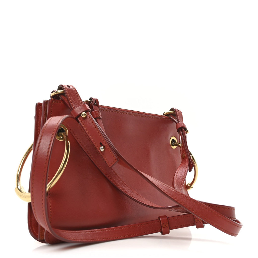 Calfskin Suede Mini Roy Bag Earthy Red