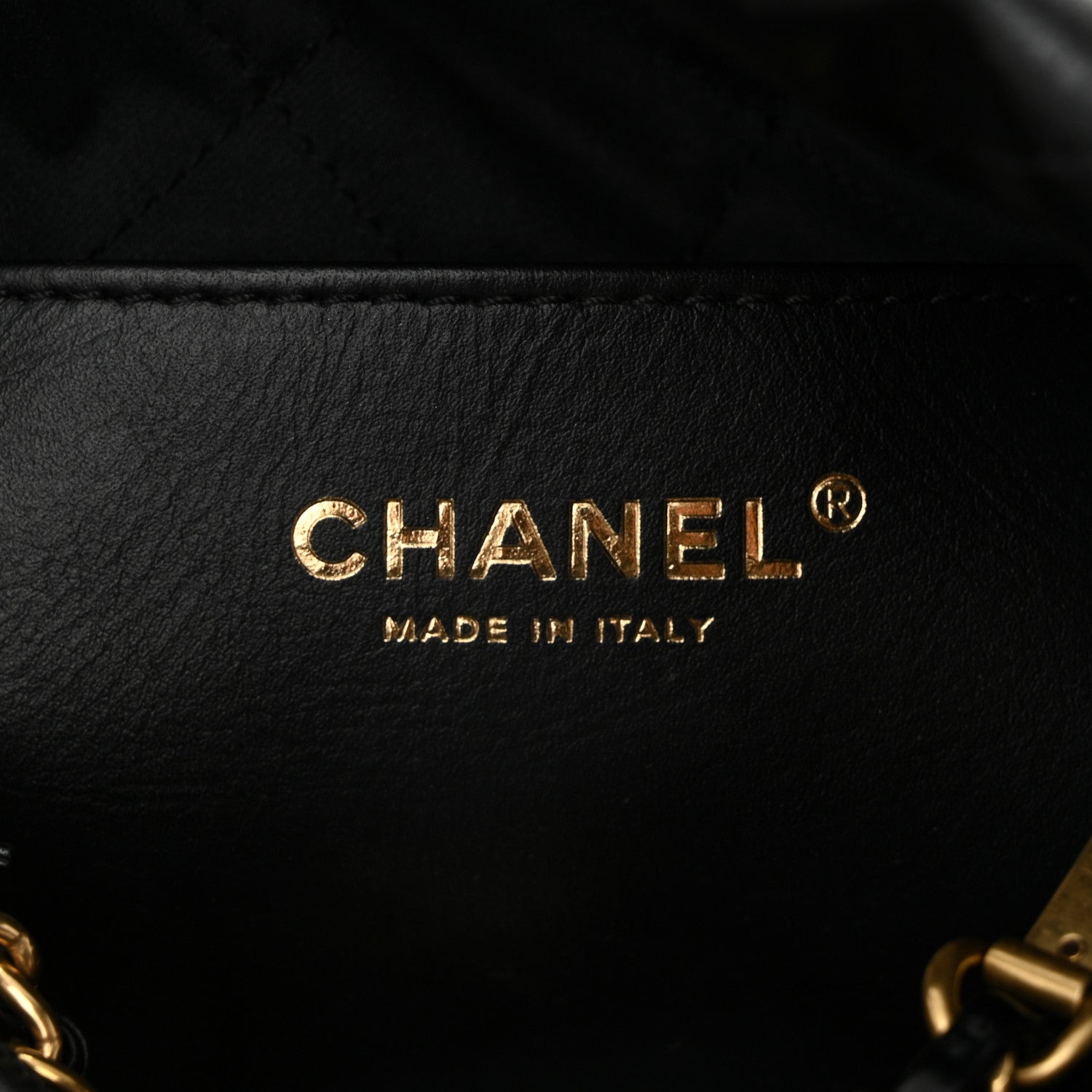 Shiny Calfskin Quilted Mini Chanel 22 Black