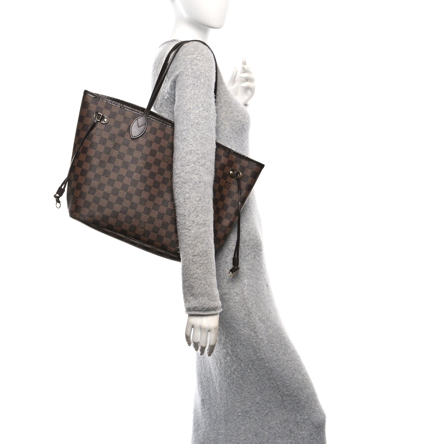 Damier Ebene Neo Neverfull MM Rose Ballerine