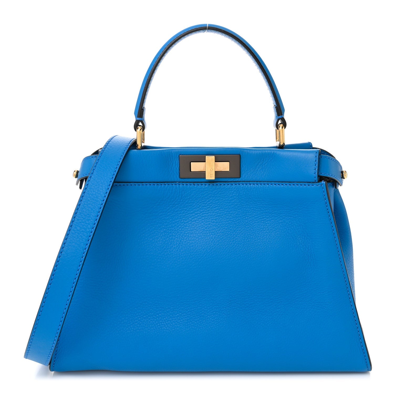 Vitello Seta Medium Peekaboo Iconic Satchel Blue Royal