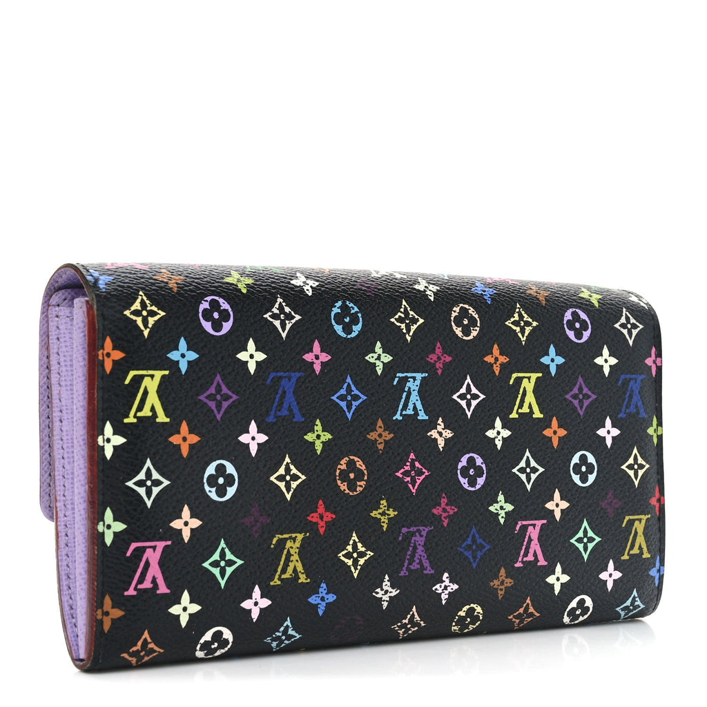 Monogram Multicolor Sarah Wallet Black Violet