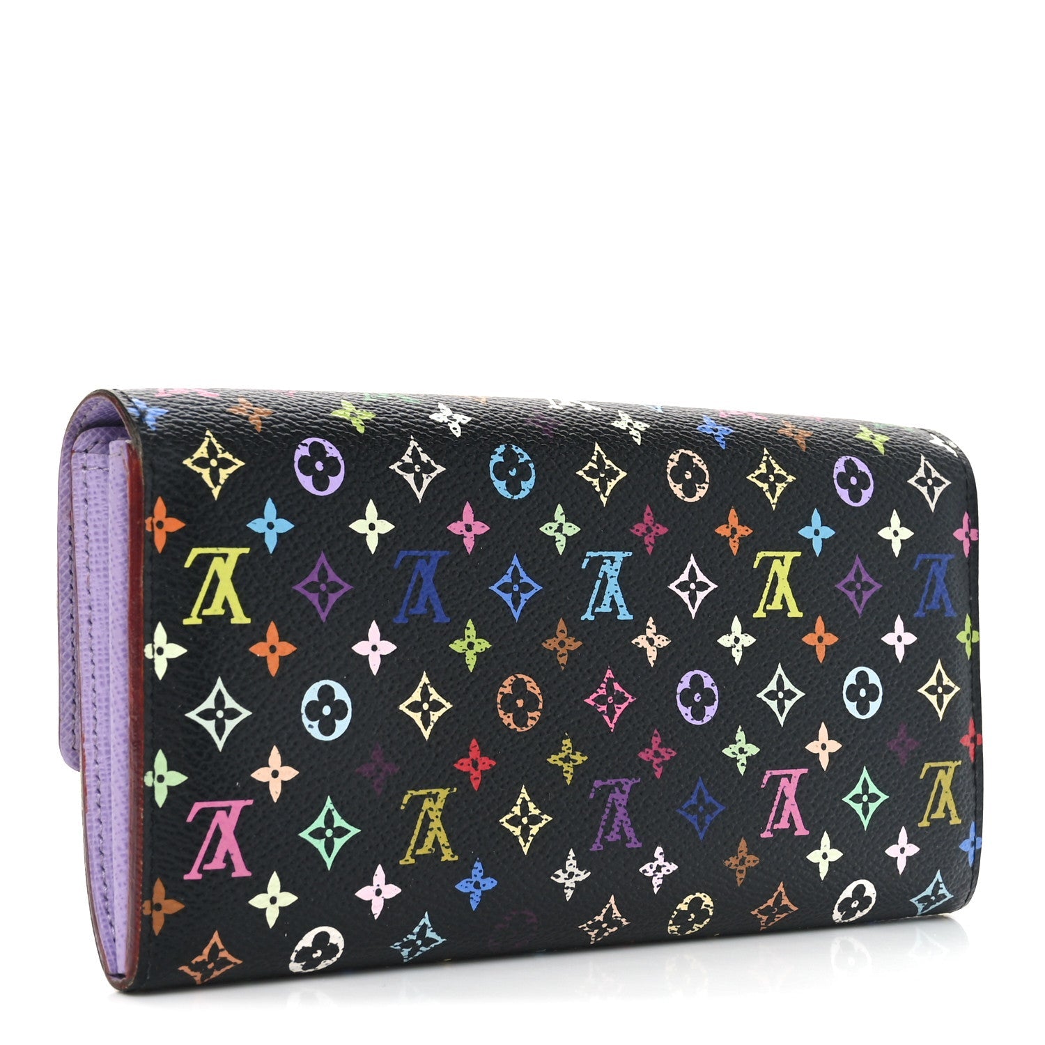 Monogram Multicolor Sarah Wallet Black Violet