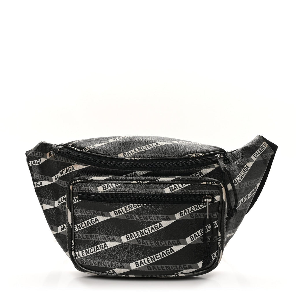 Coated Canvas Losange Monogram Explorer Belt Bag Black Grey