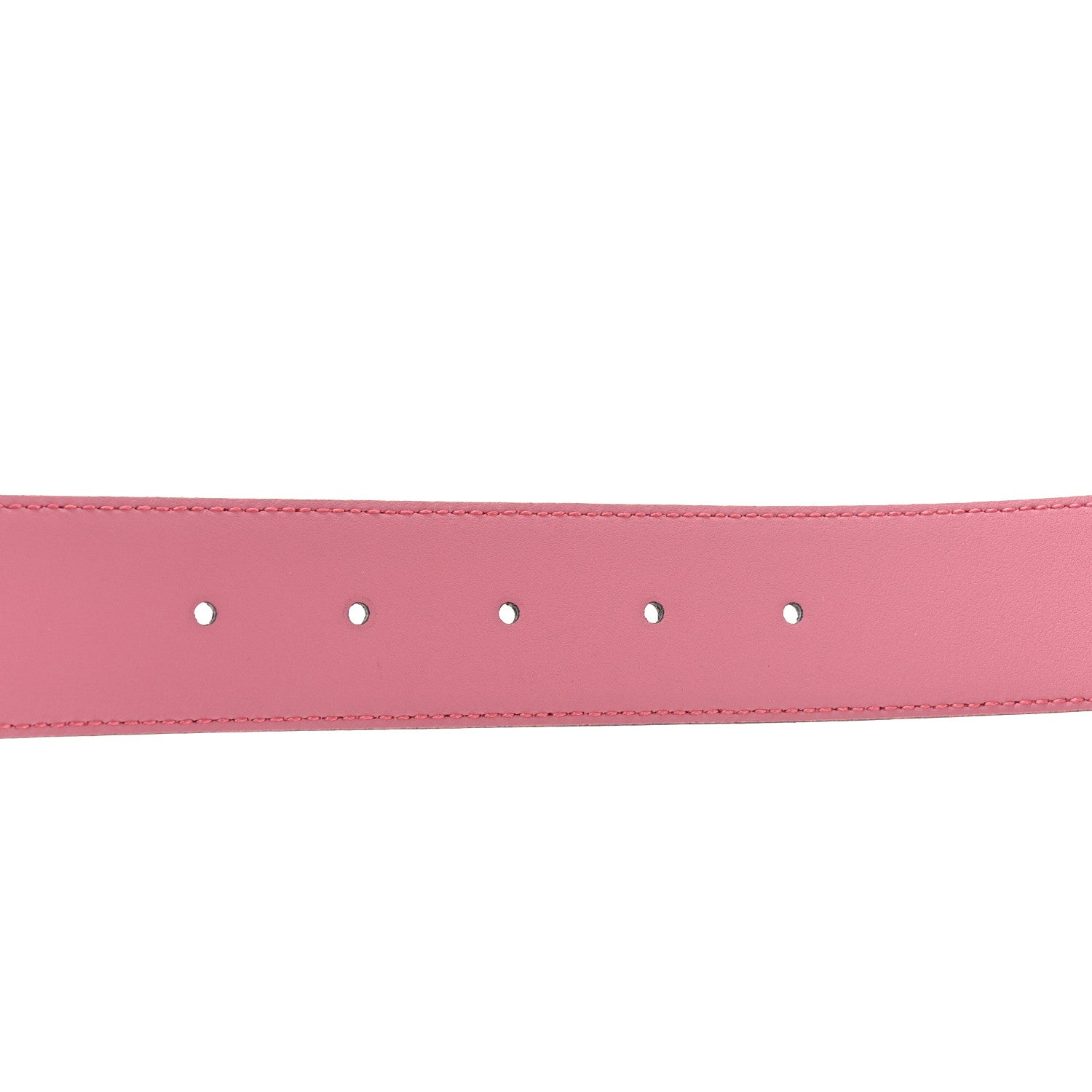 Moon Calfskin Interlocking G 37mm Belt 80 32 Glossy Pink