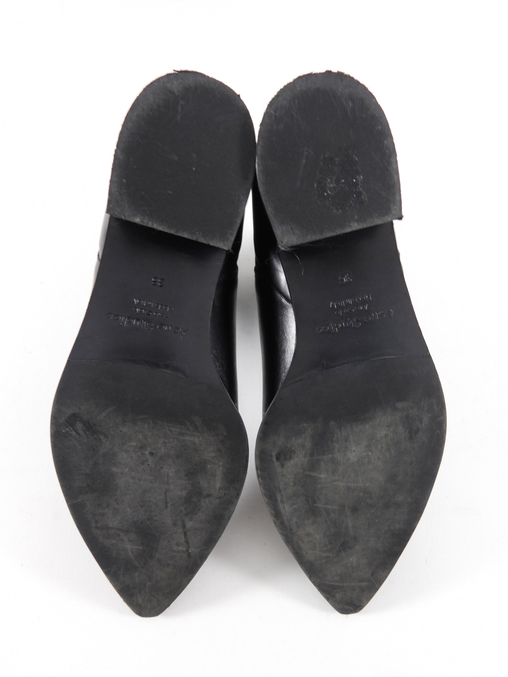 Acne Studios Black Leather Pointed Jensen Boots - 36