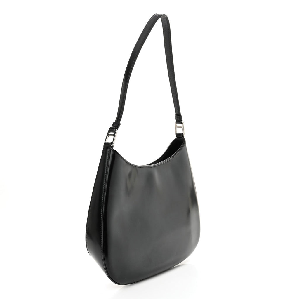 Spazzolato Cleo Shoulder Bag Black