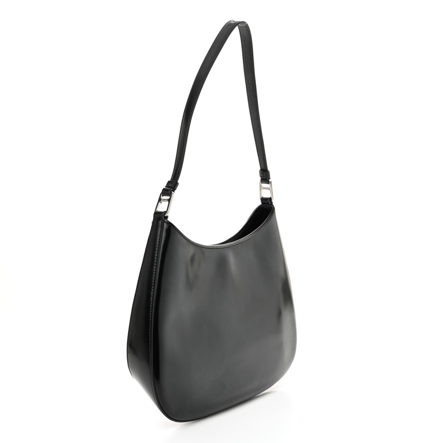 Spazzolato Cleo Shoulder Bag Black