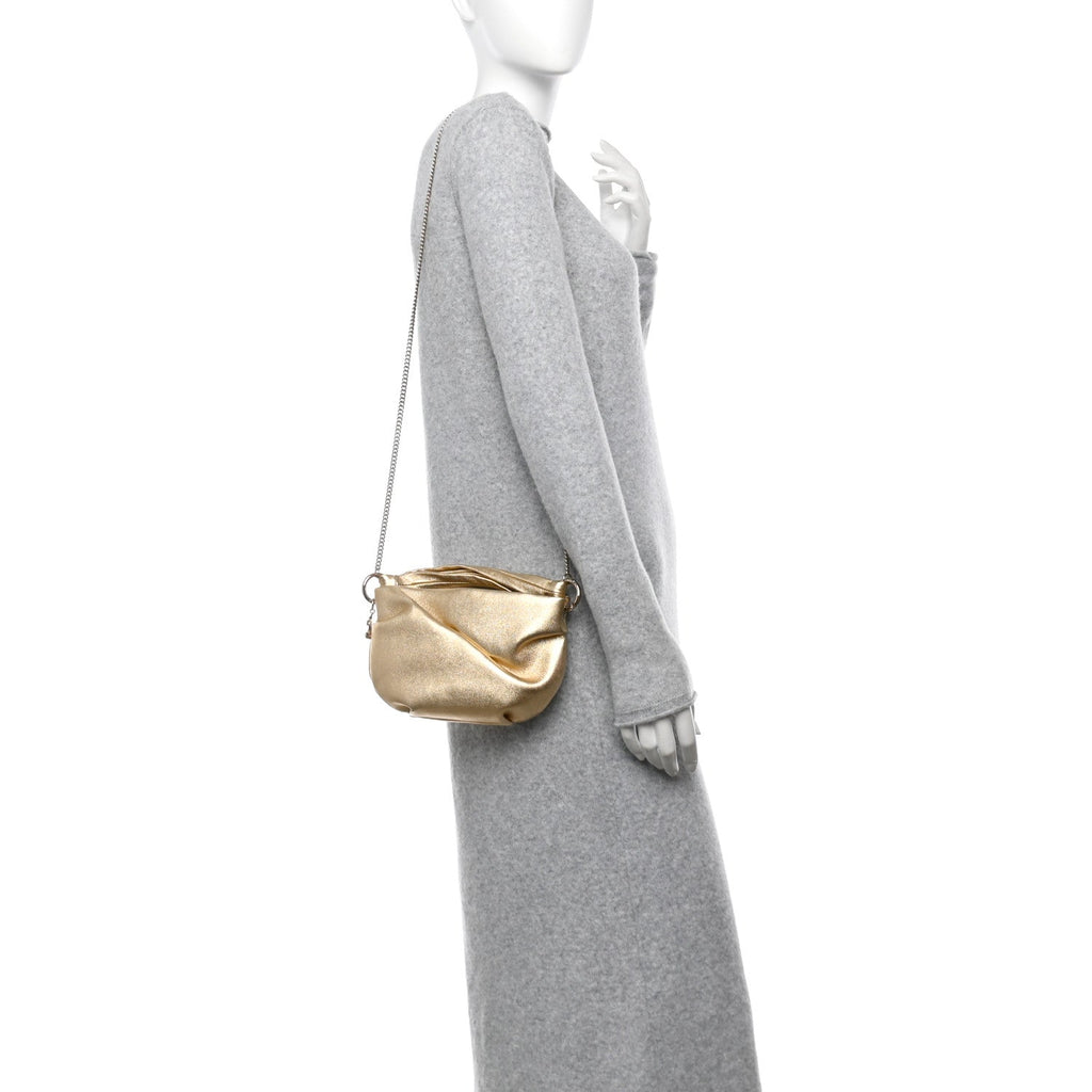 Metallic Lambskin Bonny Shoulder Bag Gold