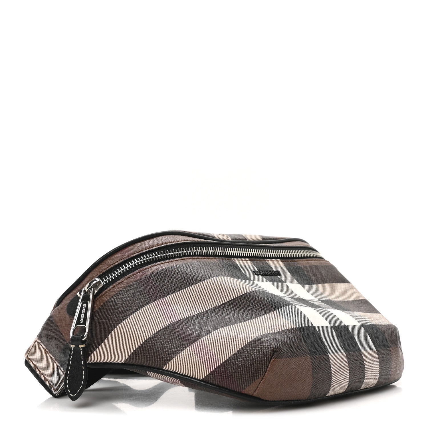 E-canvas Check Cason Bum Bag Dark Birch Brown