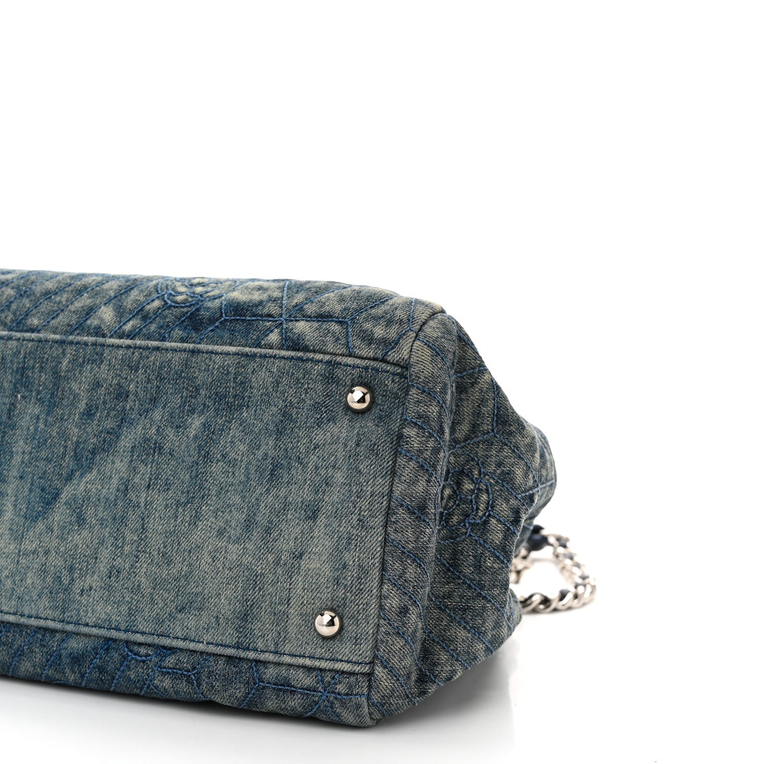 Denim Camellia Embroidered Medium Just Mademoiselle Blue