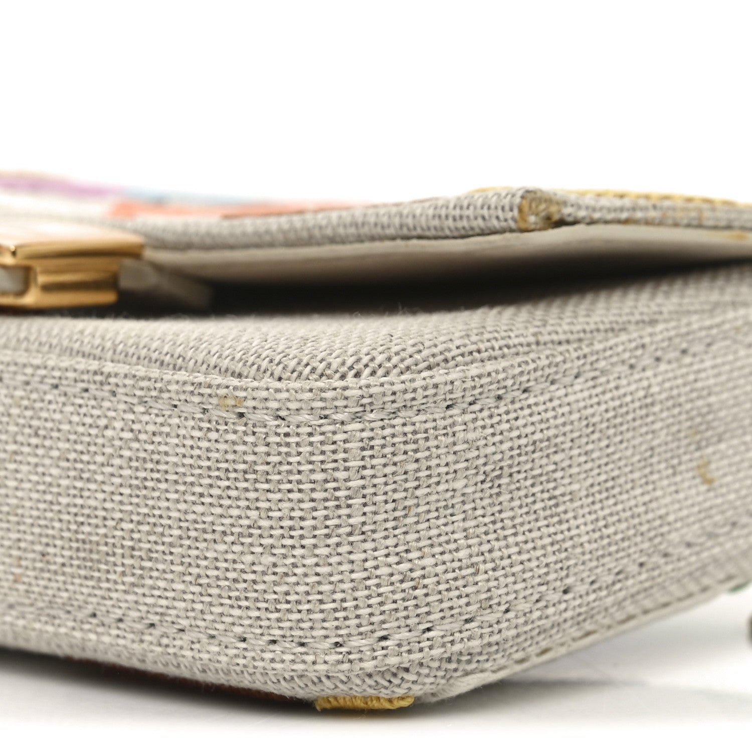 Kuban Canvas FF Embroidered Nano Baguette Charm Grezzo Multicolor