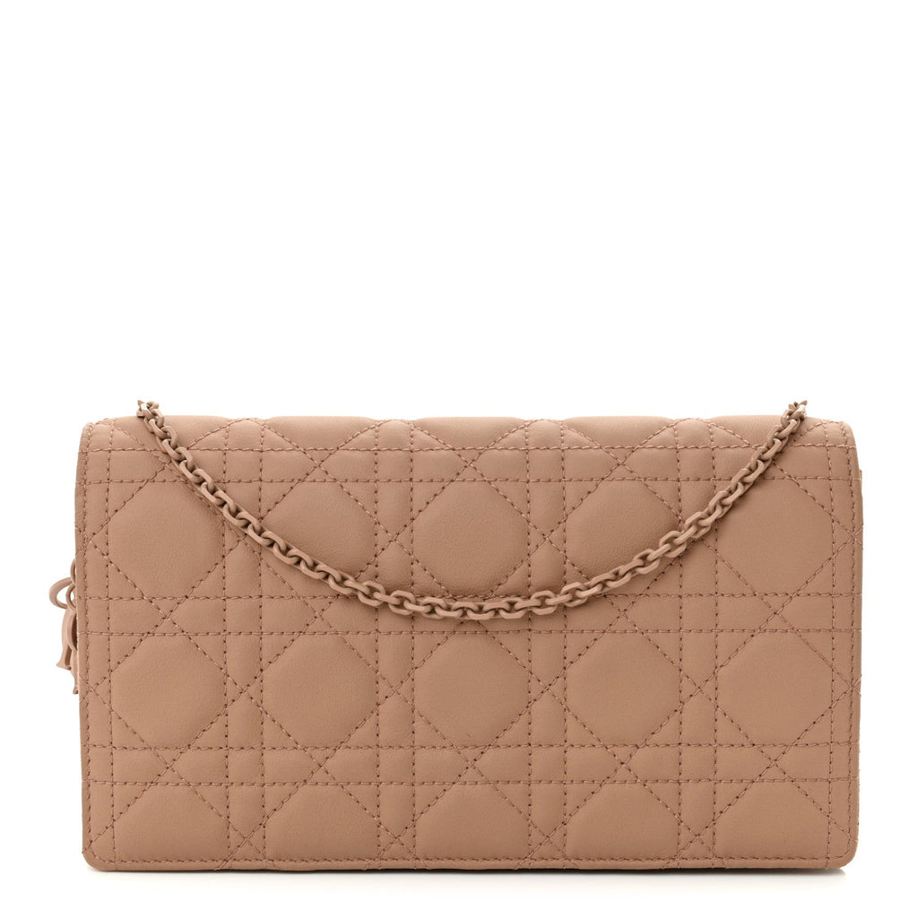 Ultra Matte Calfskin Cannage Lady Dior Clutch Fard