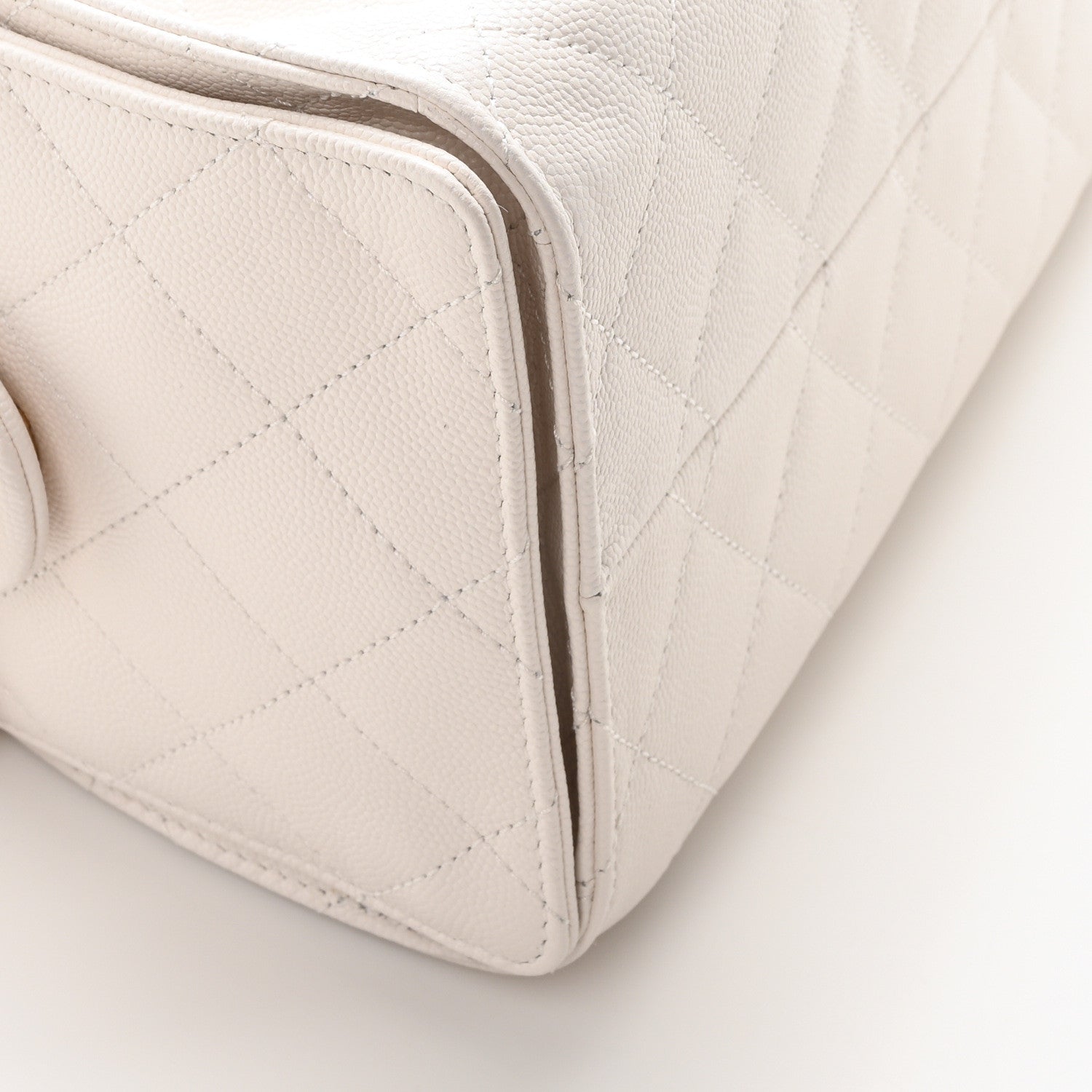 Caviar Quilted Small Chanel 25 Handbag White