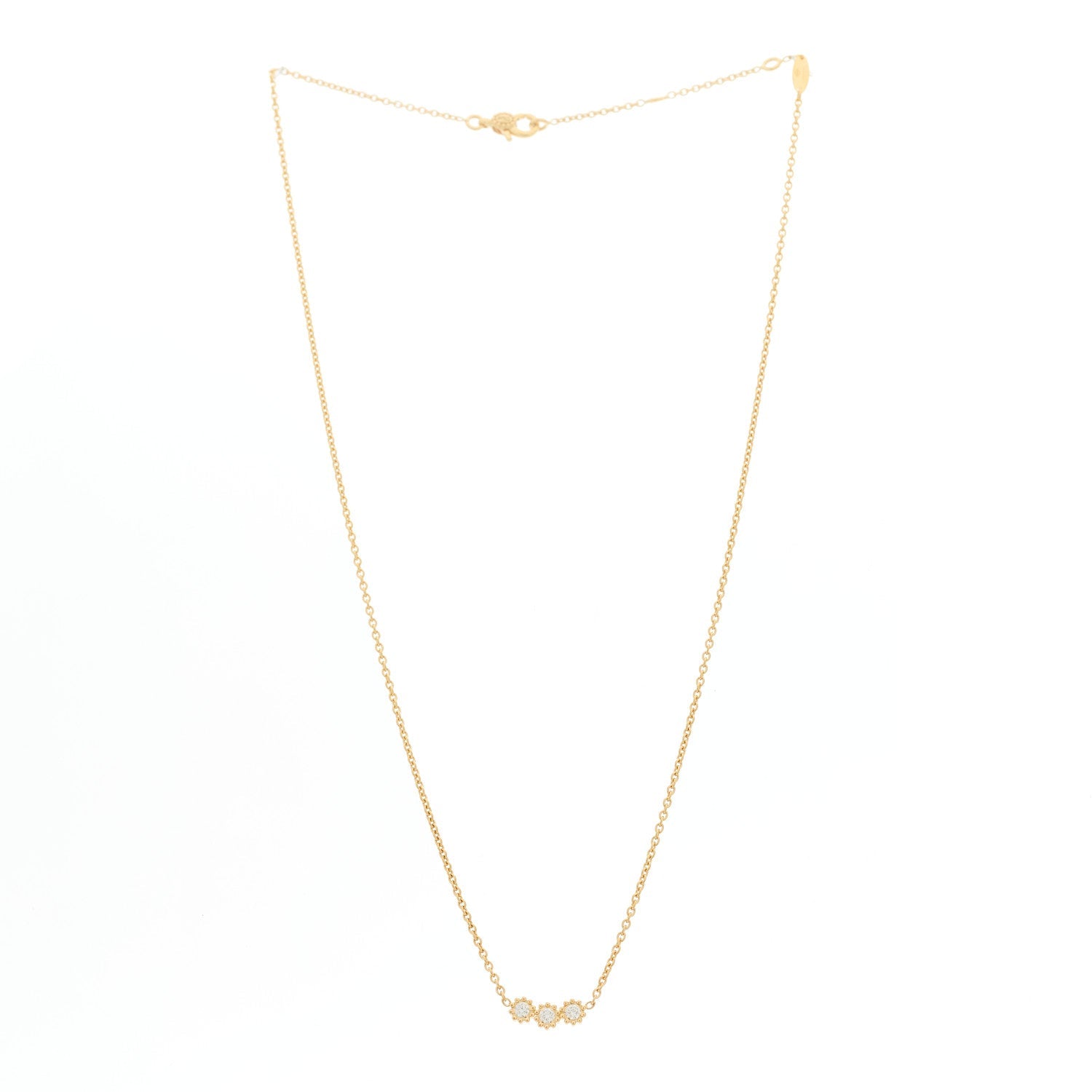 18K Yellow Gold Diamond Mimirose Pendant Necklace