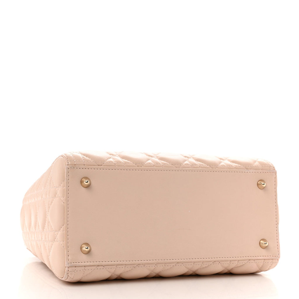 Lambskin Cannage Medium Lady Dior Light Pink