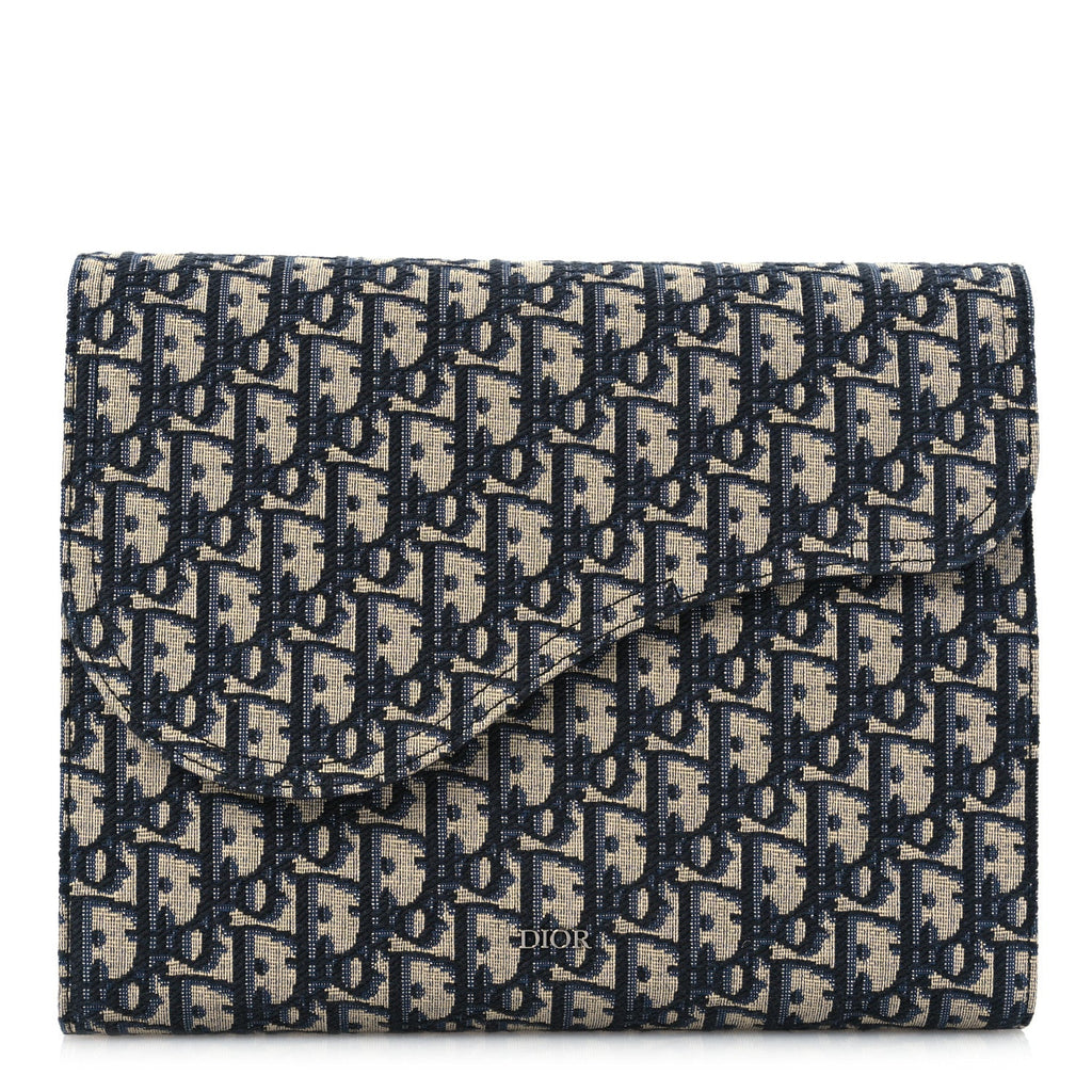 Oblique Jacquard Saddle Diary 45 Pouch Blue