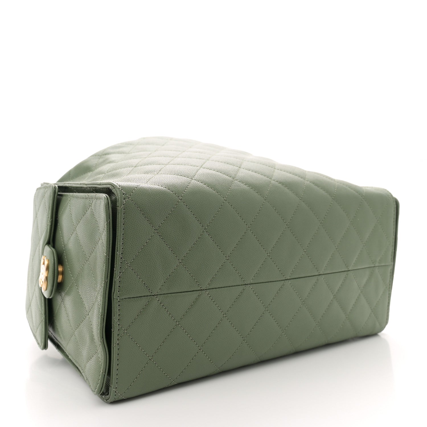 Caviar Quilted Medium Chanel 25 Handbag Khaki