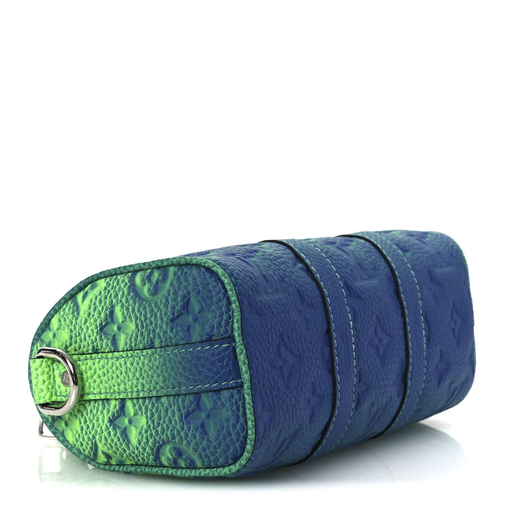 Taurillon Illusion Keepall XS Bleu Vert