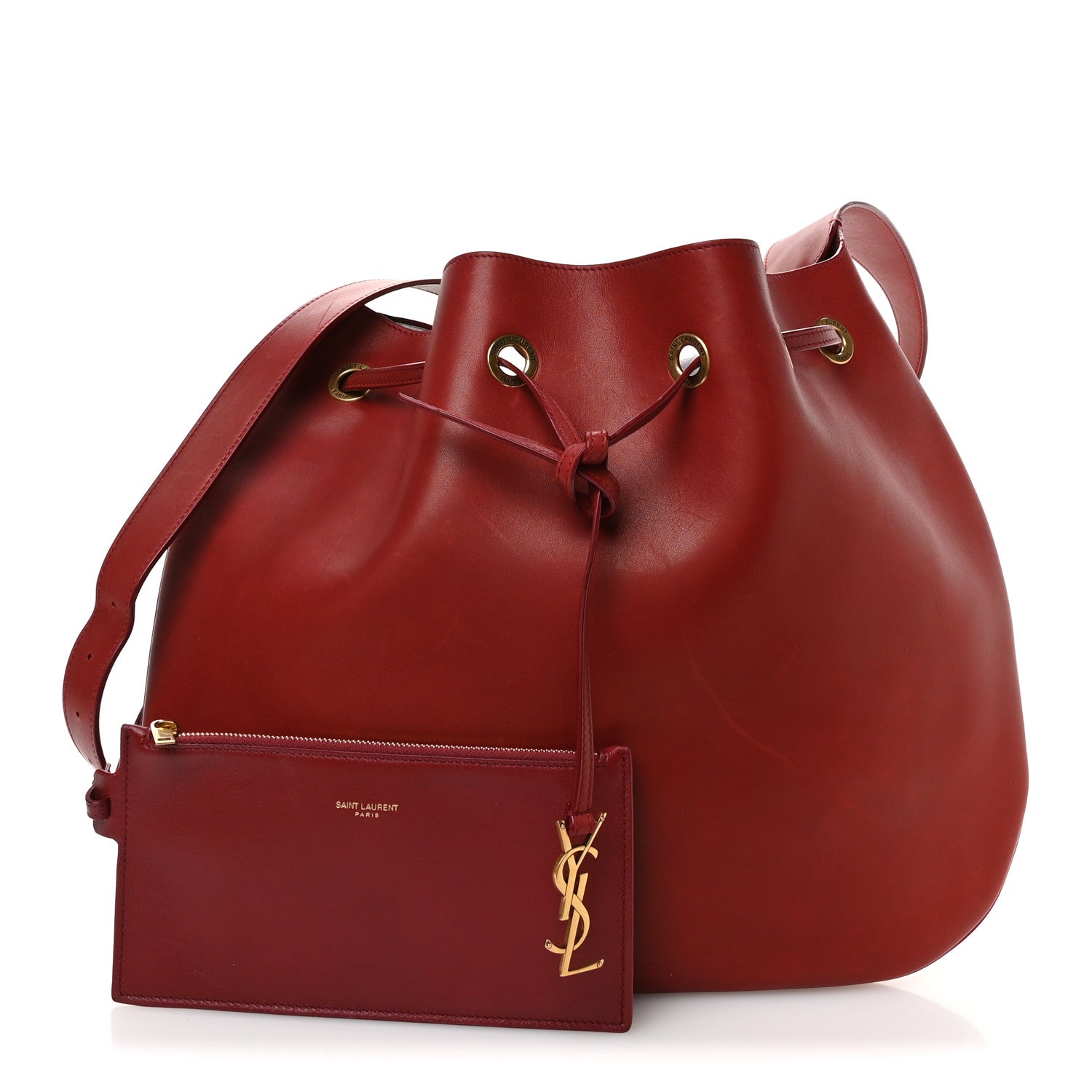Smooth Calfskin Paris VII Large Flat Hobo Red