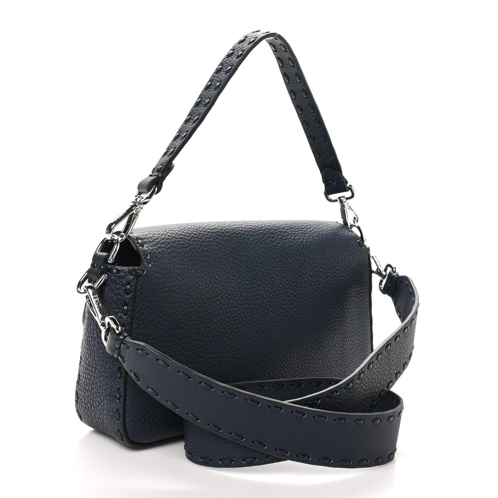 Cuoio Roma Sellerissima Nappa Sintetica Tape Stitch Baguette Notte