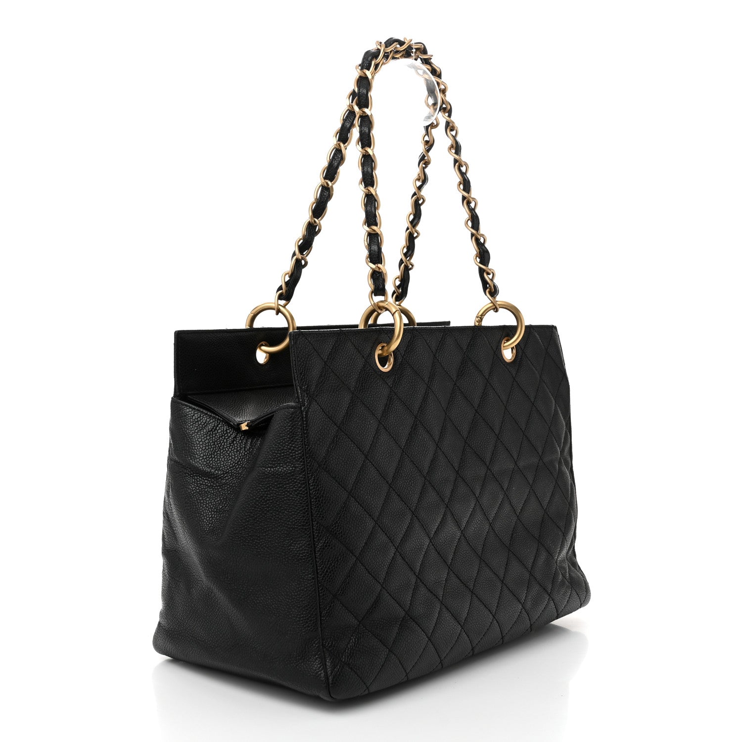 Caviar Quilted Grand Timeless Tote GTT Black