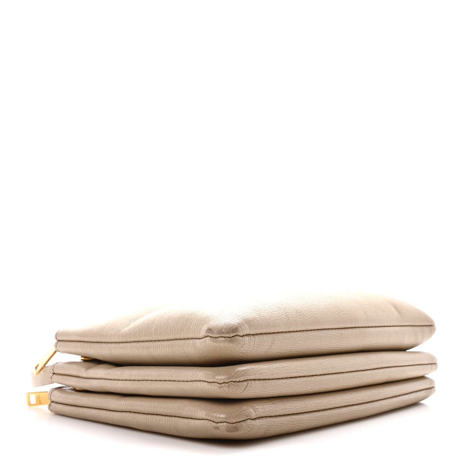 Liege Calfskin Small Trio Crossbody Bag Taupe