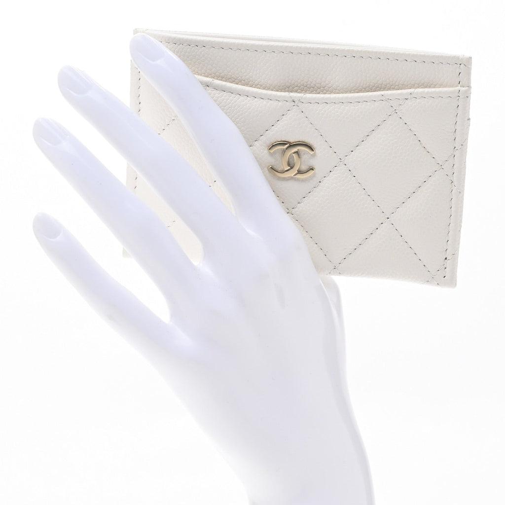 Caviar Quilted  Holder White
