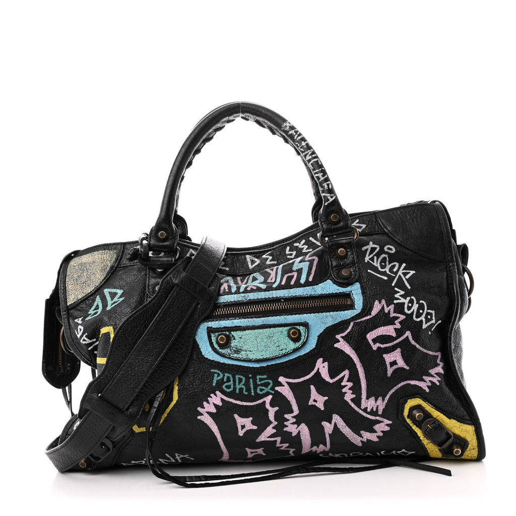 Agneau Graffiti All Over Classic Hardware City Black Multicolor