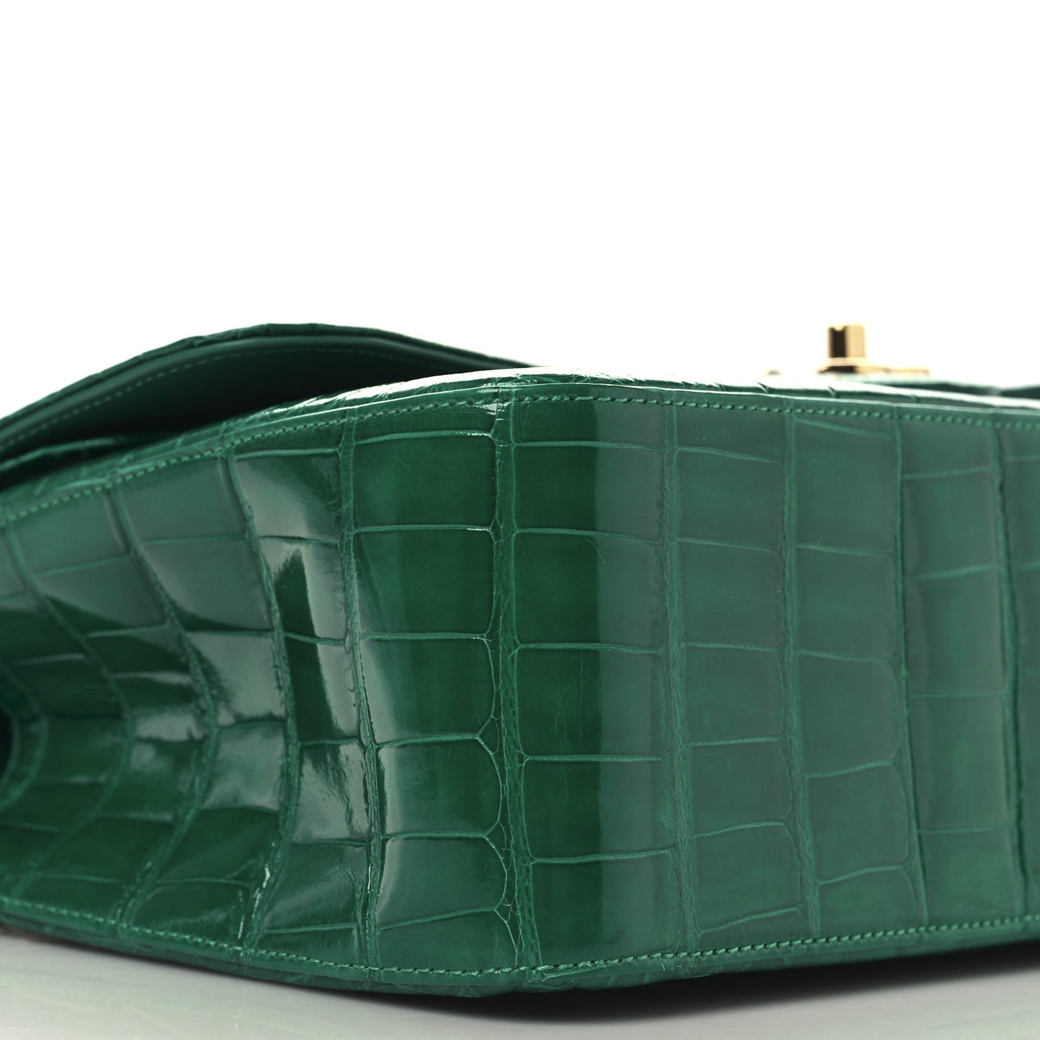 Alligator Jumbo Double Flap Green
