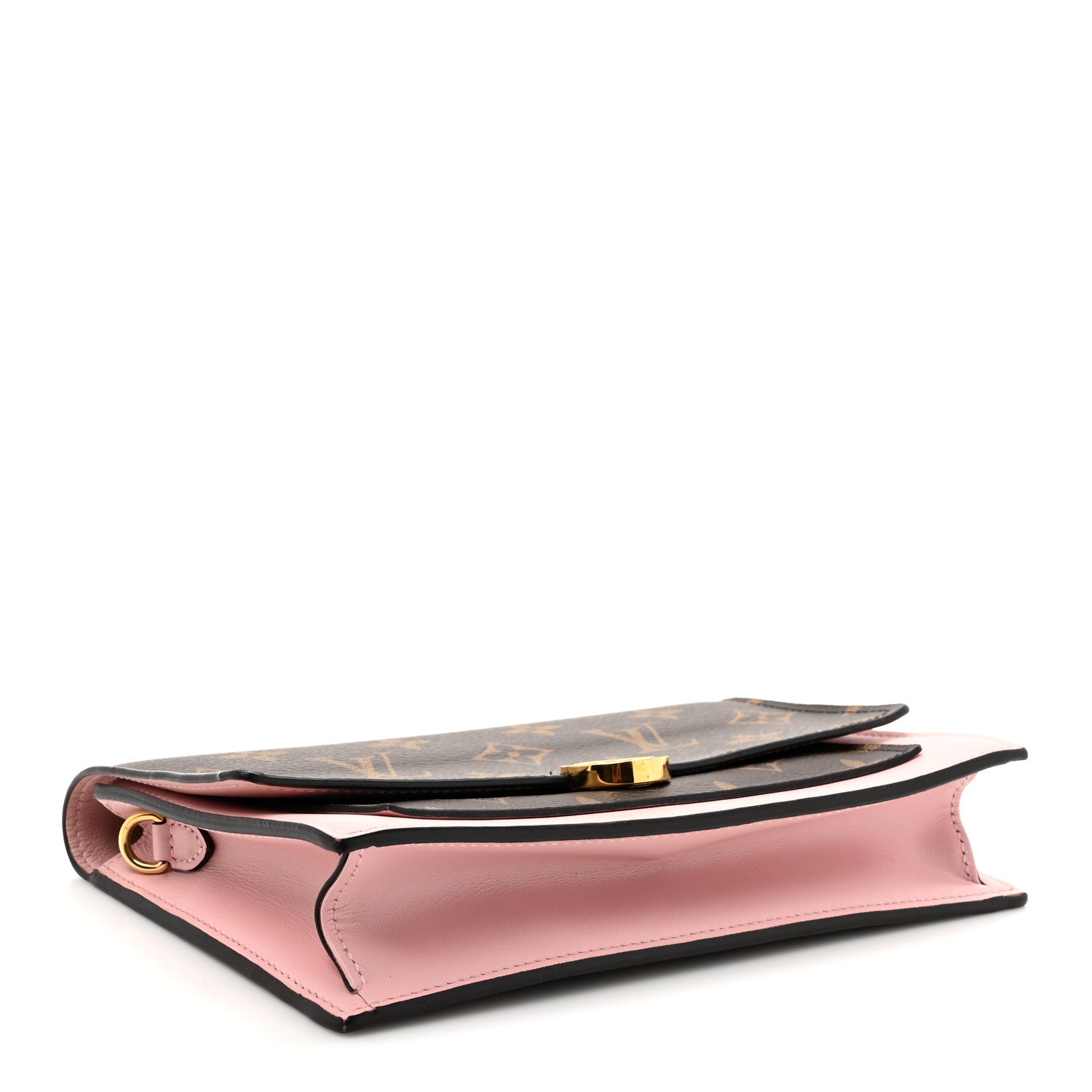 Monogram Flore Chain Wallet Rose Ballerine