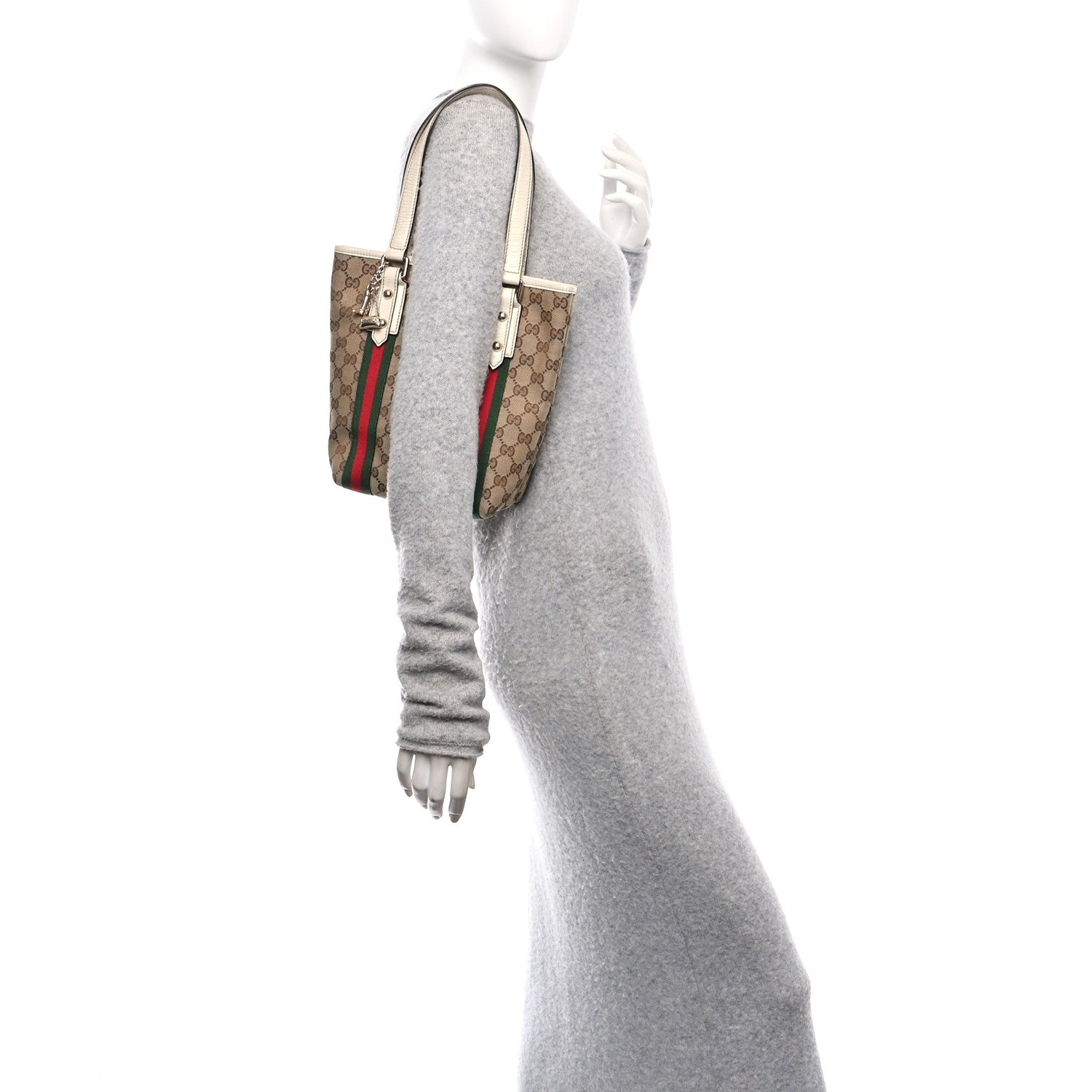 Monogram Web Small Jolicoeur Shopper Tote Off White