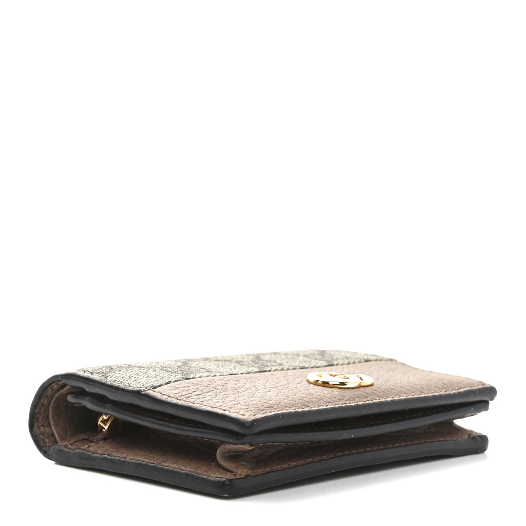 Dollar Calfskin GG Supreme Monogram GG Marmont  Case Porcelain Rose Beige Ebony
