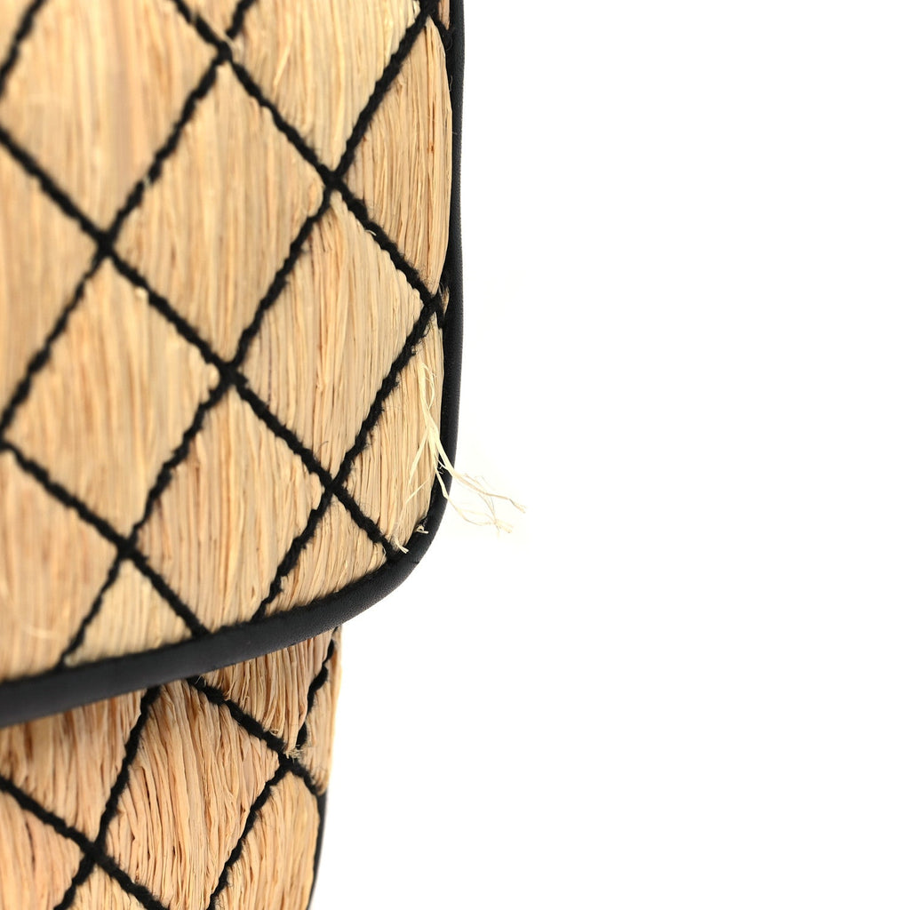Straw Diamond Stitch Flap