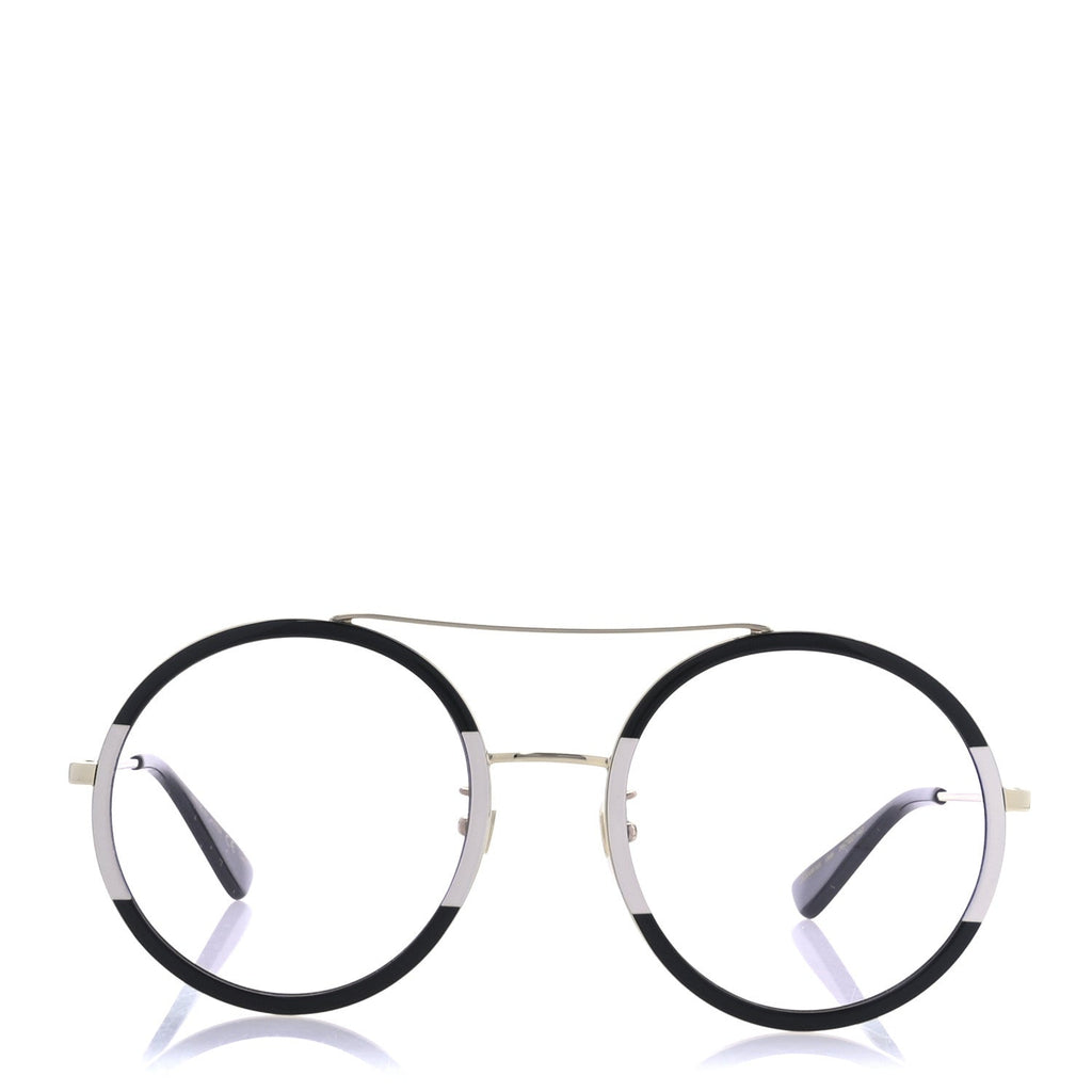 Round Frame Sunglasses GG0061S Black White