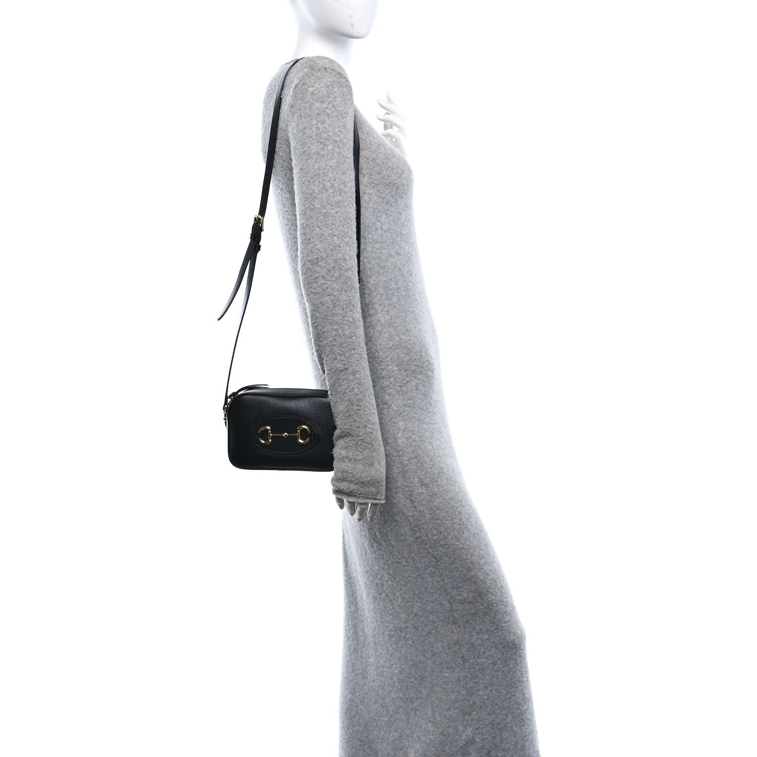 Calfskin Mini Horsebit 1955 Camera Shoulder Bag  Black