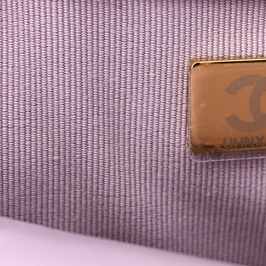 Lambskin Quilted Braided CC Small Flap Lilac