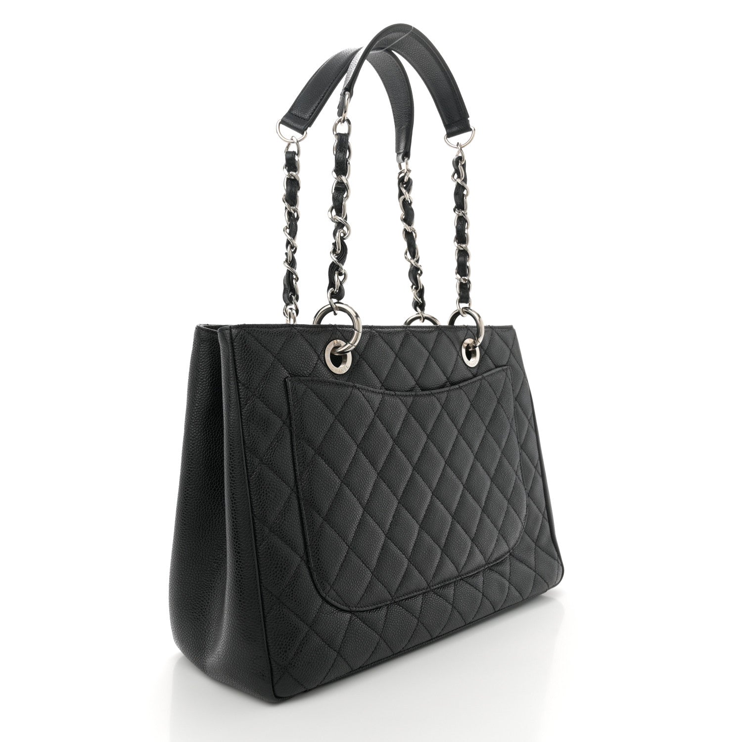 Caviar Quilted Grand Shopping Tote GST Black