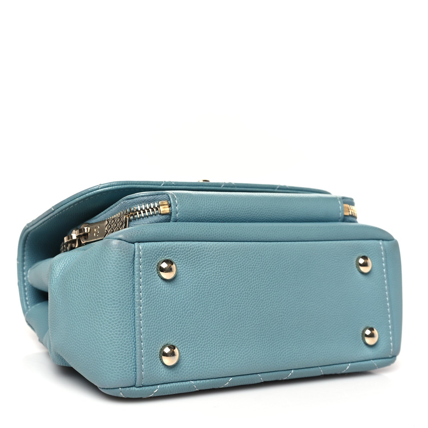 Caviar Quilted Small Business Affinity Flap Blue