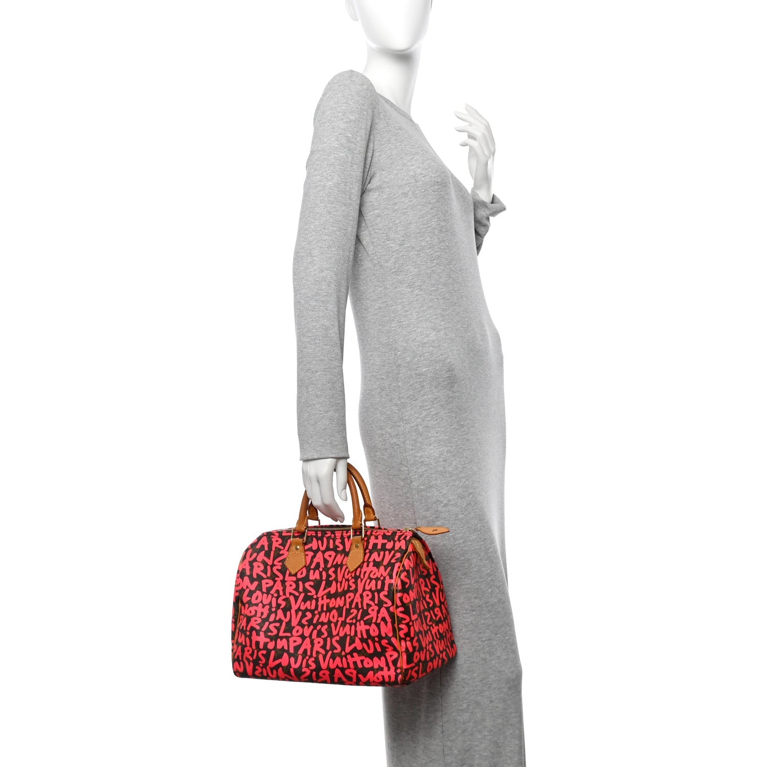 Monogram Graffiti Speedy 30 Fuchsia