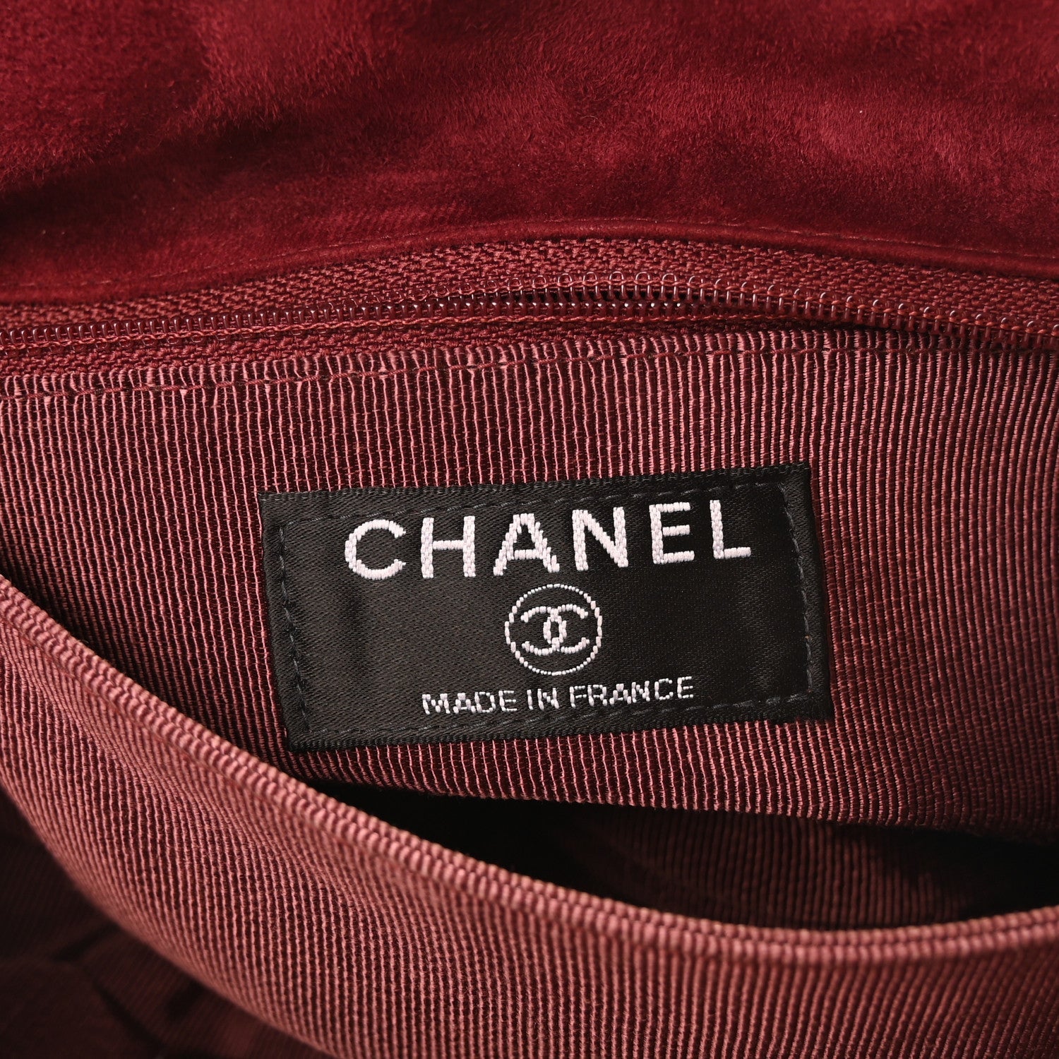 Suede Chocolate Bar Mademoiselle Flap Dark Red