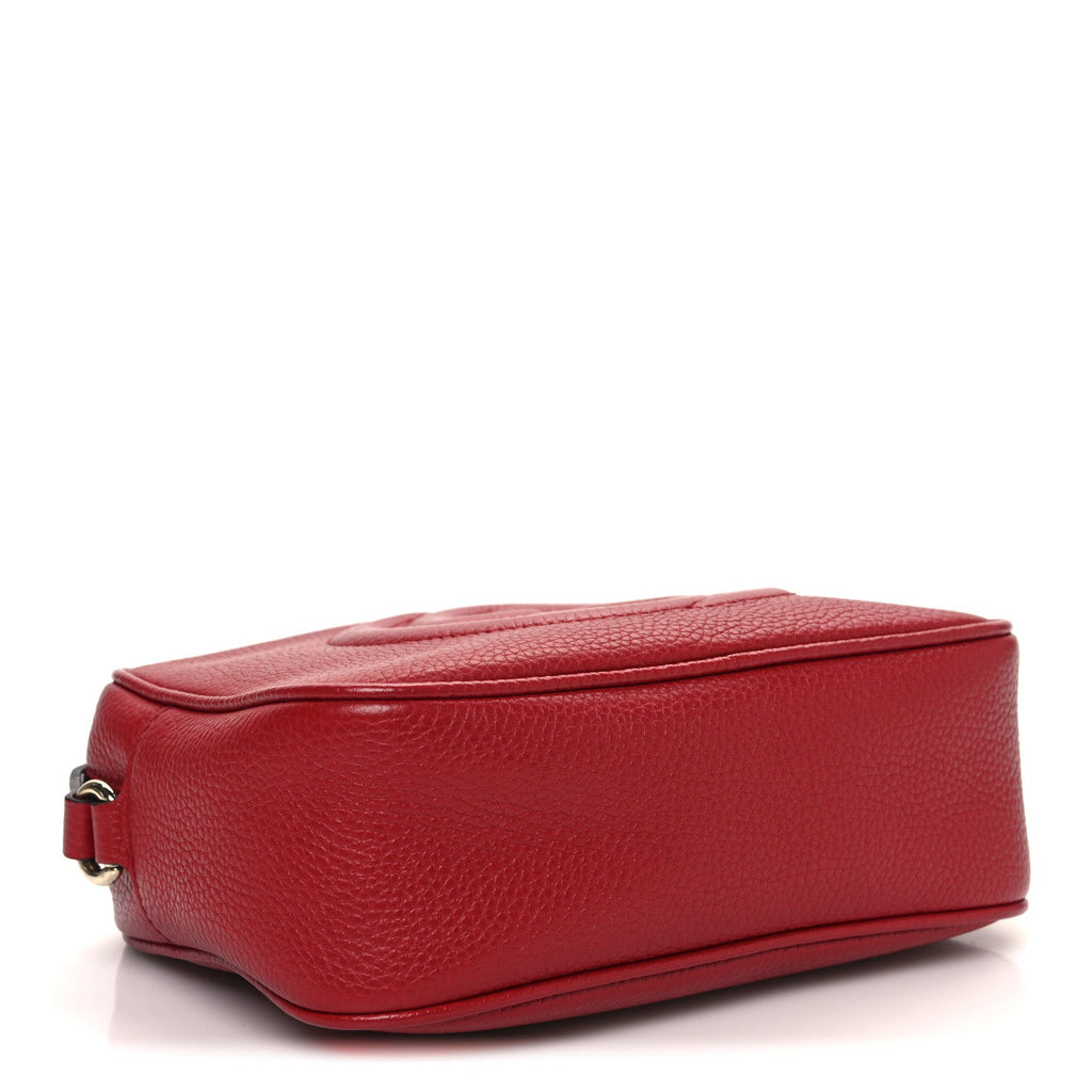 Pebbled Calfskin Small Soho Disco Bag Tabasco Red