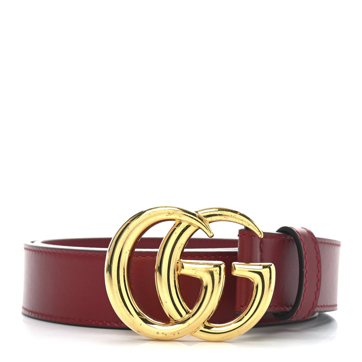 Plutone Calfskin Double G 30mm Belt 75 30 Rosso
