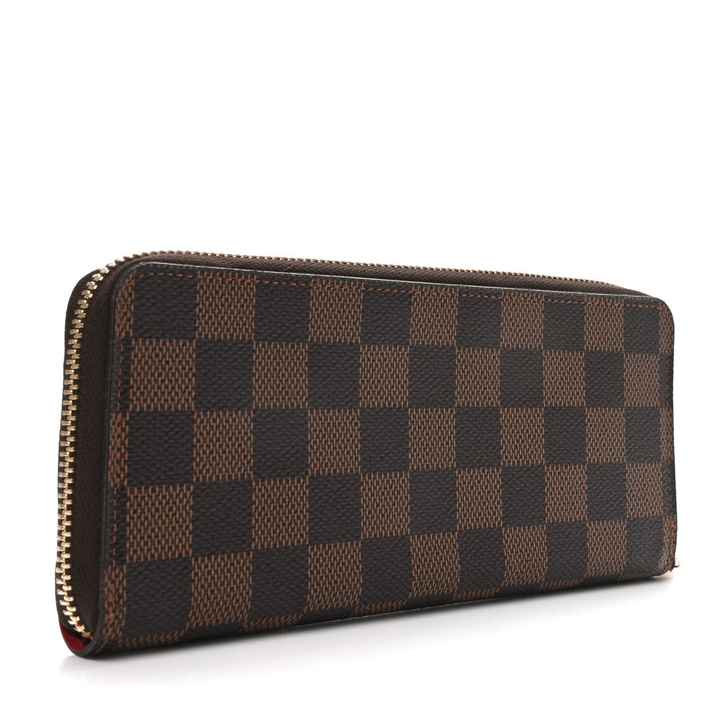 Damier Ebene Clemence Wallet Cherry